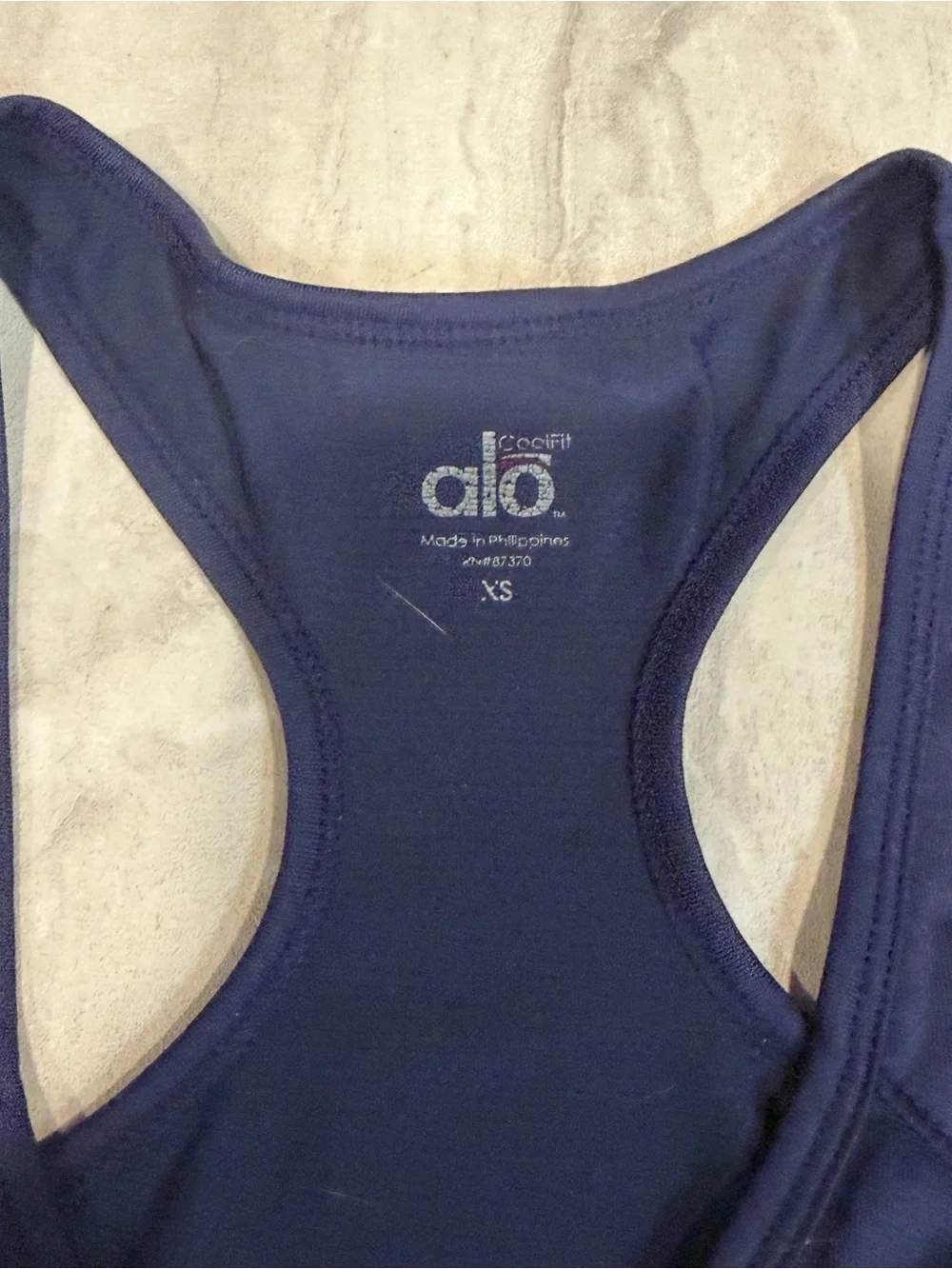 ALO Yoga Navy Racerback V-Neck Tank
